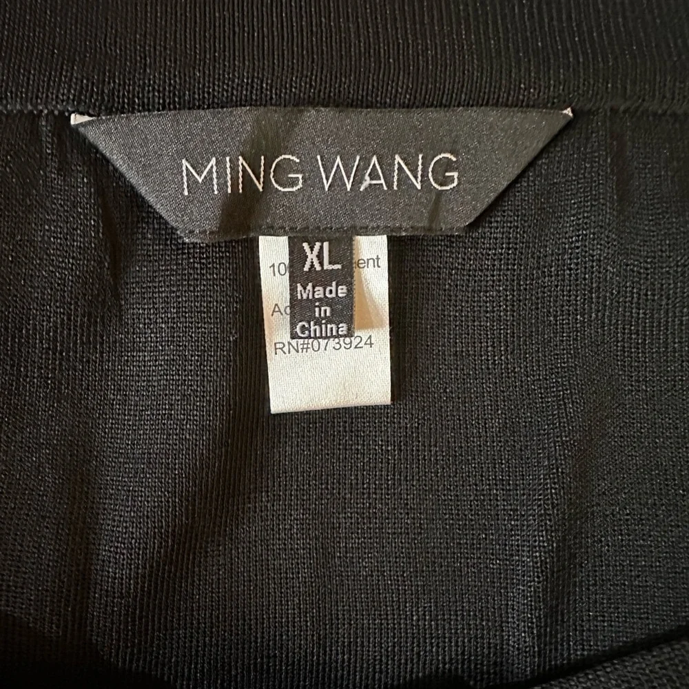 Ming Wang Black Knee-Length Knit Straight Skirt